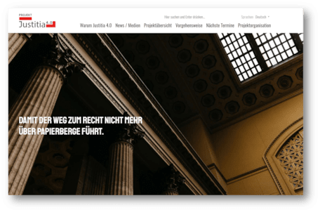 Neue Website und Newsletter Justitia 4.0